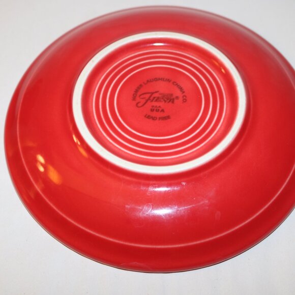 The Fiesta ware Homer Laughlin Scarlette red saucer and cup set - Picture 4 of 8